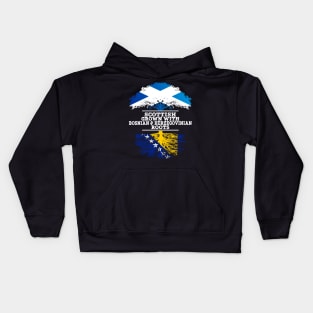 Scottish Grown With Bosnian Herzegovinian Roots - Gift for Bosnian Herzegovinian With Roots From Bosnia  Herzegovina Kids Hoodie